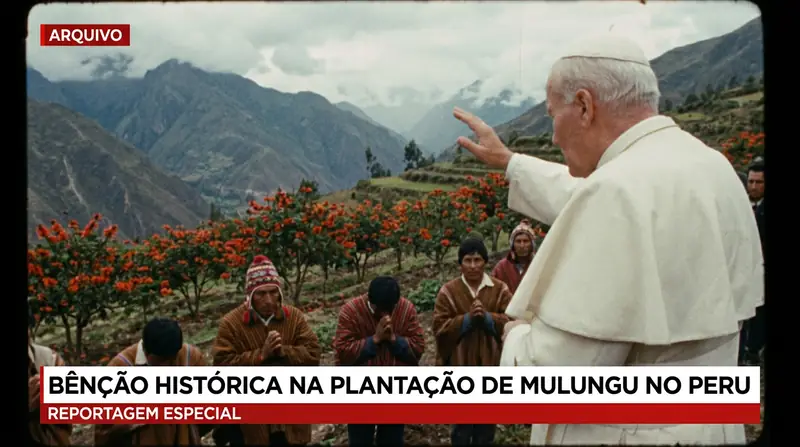 Bênção histórica do Papa na plantação de Mulungu no Peru